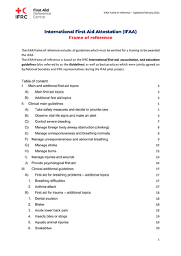 IFAA Frame of Reference – Updated February 2021