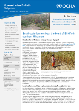 Small-Scale Farmers Bear the Brunt of El Niño in Southern Mindanao