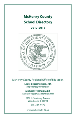 Mchenry County School Directory 2017-2018