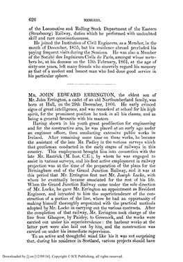 Obituary. John Edward Errington, 1806-1862