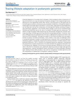 Tracing Lifestyle Adaptation in Prokaryotic Genomes