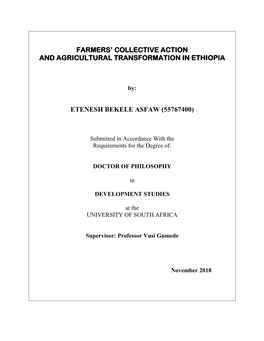 Farmers' Collective Action and Agricultural