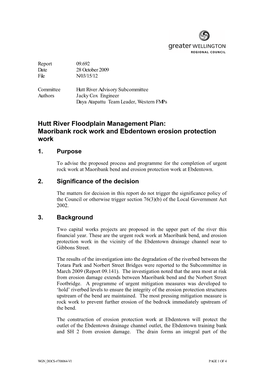 Maoribank Rock Work and Ebdentown Erosion Protection Work 1