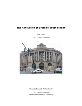 The Renovation of Boston's South Station