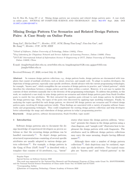 Mining Design Pattern Use Scenarios and Related Design Pattern Pairs: a Case Study on Online Posts