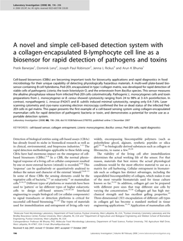 A Novel and Simple Cell-Based Detection System with a Collagen