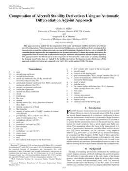 Computation of Aircraft Stability Derivatives Using an Automatic Differentiation Adjoint Approach