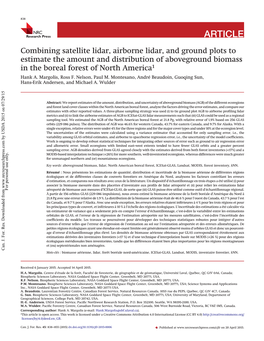 Combining Satellite Lidar, Airborne Lidar, and Ground Plots to Estimate the Amount and Distribution of Aboveground Biomass in Th