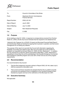 CNCL-20-144 Rent Abatement Requests