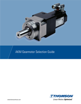 AKM Gearmotor Selection Guide