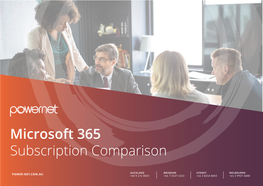 Microsoft 365 Subscription Comparison