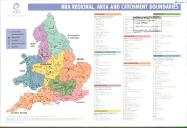 Nra Regional, Area and Catchment Boundaries Nra Anglian Region Thames Region