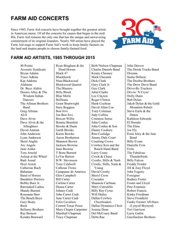 Farm Aid Concerts