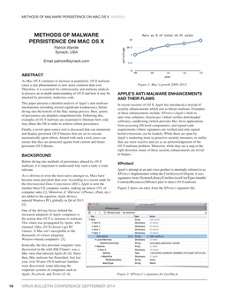 Methods of Malware Persistence on Mac Os X Wardle