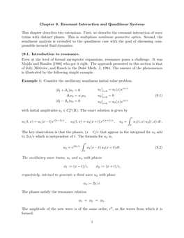 Chapter 9. Resonant Interaction and Quasilinear Systems This