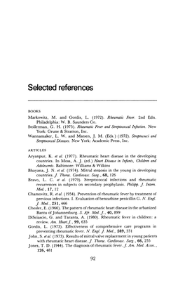 Selected References