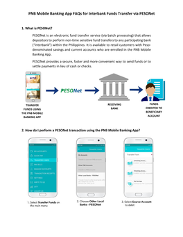 PNB Mobile Banking App Faqs for Interbank Funds Transfer Via Pesonet