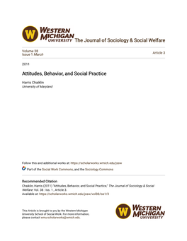 Attitudes, Behavior, and Social Practice