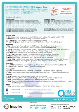 2019-20 Nottsmusichub Events Flyer