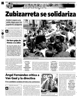 Ángel Fernández Critica a Van Gaal Y La Directiva