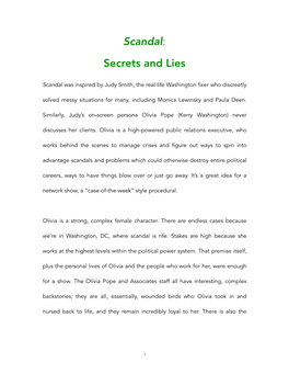 Scandal: Secrets and Lies