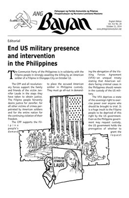 ANG End US Military Presence and Intervention in the Philippines