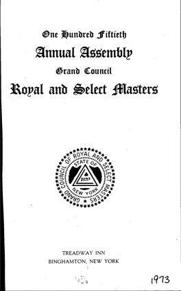 1973 Grand Council of Royal and Select Masters