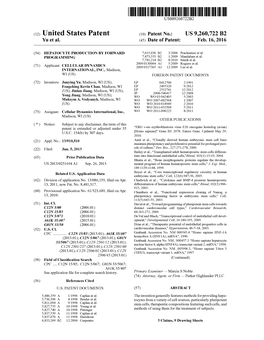 (12) United States Patent (10) Patent No.: US 9.260,722 B2 Yu Et Al