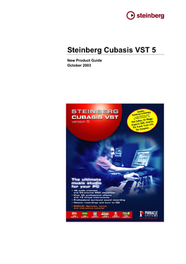 Cubasis VST 5 Product Guide