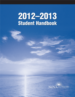 Student Handbook 2012–2013 STUDENT HANDBOOK