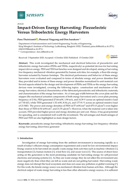 Impact-Driven Energy Harvesting: Piezoelectric Versus Triboelectric Energy Harvesters
