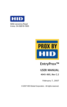 Entryprox User Manual