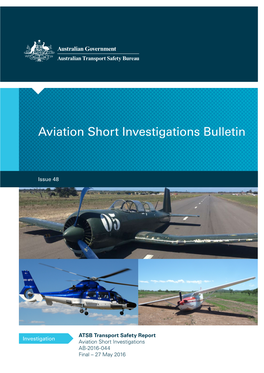 Aviation Short Investigation Bulletin