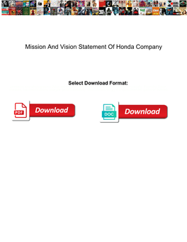 Mission and Vision Statement of Honda Company