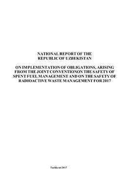 National Report of Uzbekistan For