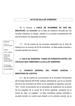 Acta De Sala De Gobierno