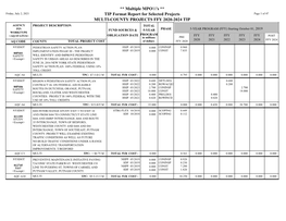 Multiple MPO\\\'S ** TIP Format Report For