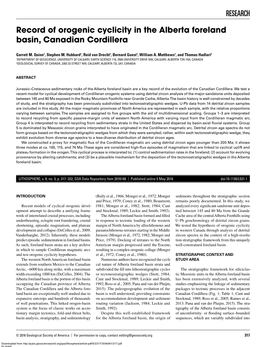 Record of Orogenic Cyclicity in the Alberta Foreland Basin, Canadian Cordillera