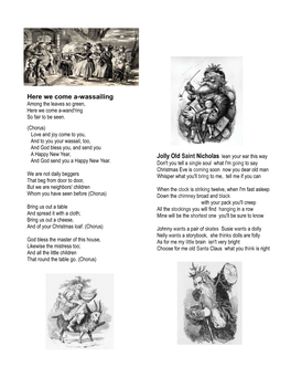 Wassailing Songsheet