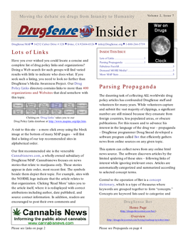 Drugsense MAP Insider Issue 7