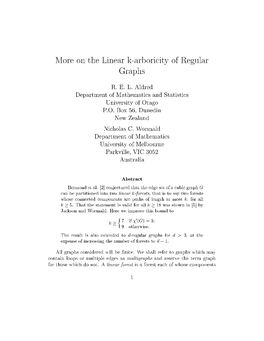 On the Linear K-Arboricity of Regular Graphs