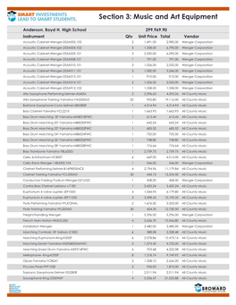 Section 3: Music and Art Equipment