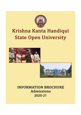 INFORMATION BROCHURE Admissions 2020-21 KKHSOU 1