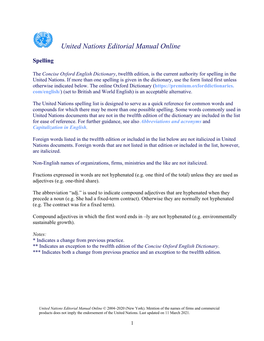 United Nations Editorial Manual Online