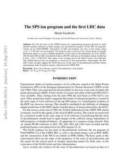 The SPS Ion Program and the First LHC Data