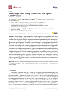 Host Range and Coding Potential of Eukaryotic Giant Viruses