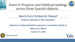 Event-In-Progress and Habitual Readings Across Three Spanish Dialects