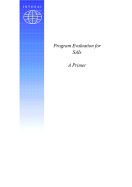 Program Evaluation for Sais a Primer