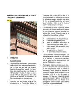 John Finnie Street & Bank Street Conservation Area Appraisal