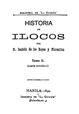 Historia De Ilocos. Vol. 2